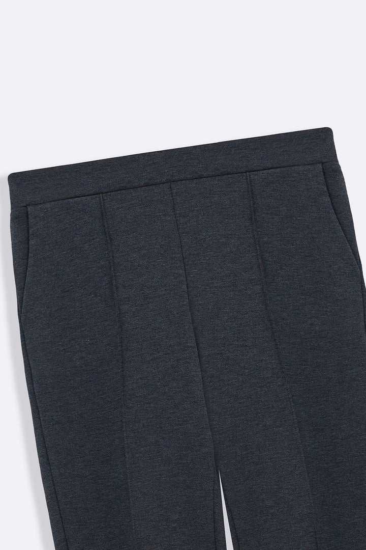 CHARCOAL STRAIGHT EASY SLACKS