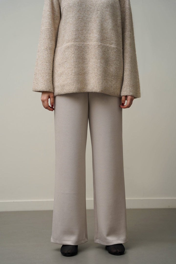 BEIGE ALL-DAY WIDE PANTS