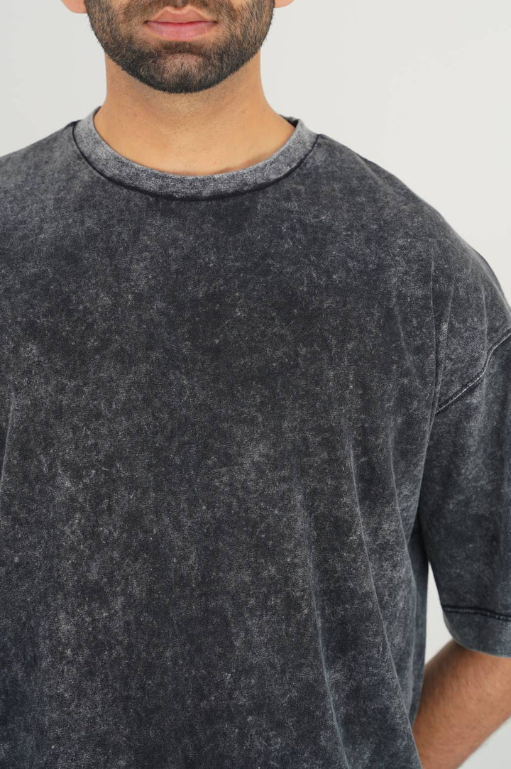 CHARCOAL WASHED LOOSE FIT T-SHIRT