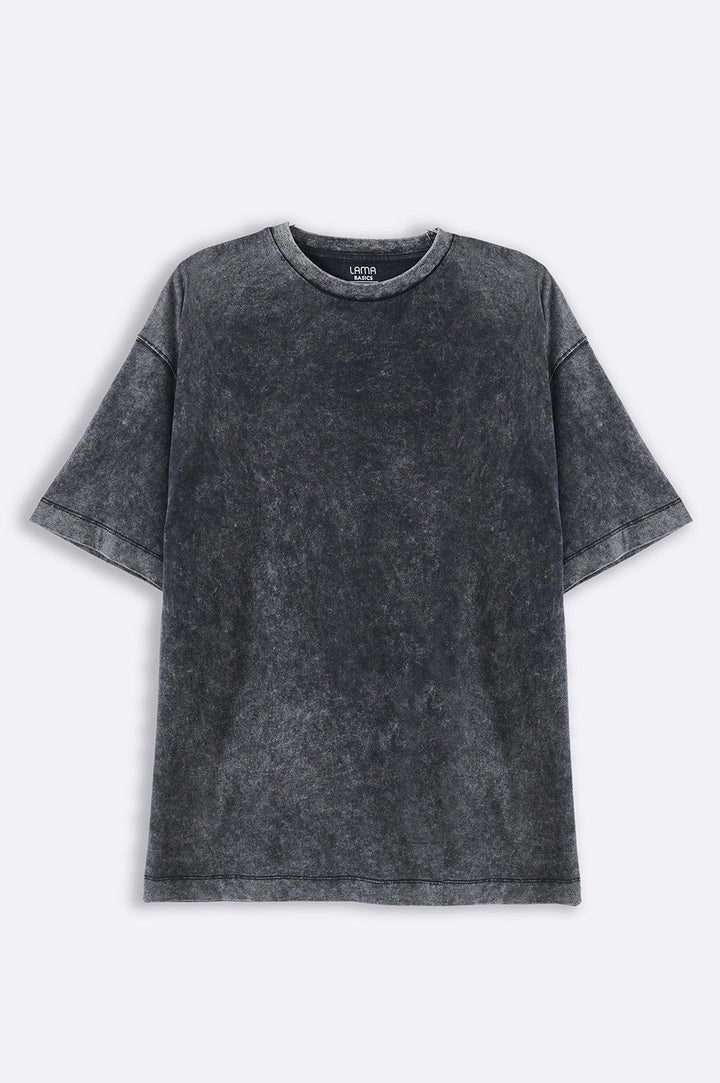 CHARCOAL WASHED LOOSE FIT T-SHIRT
