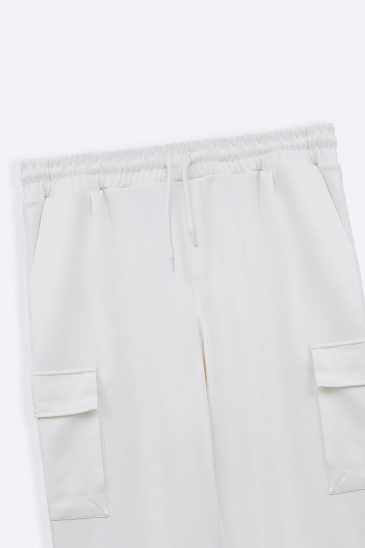 WHITE SAFARI TROUSERS