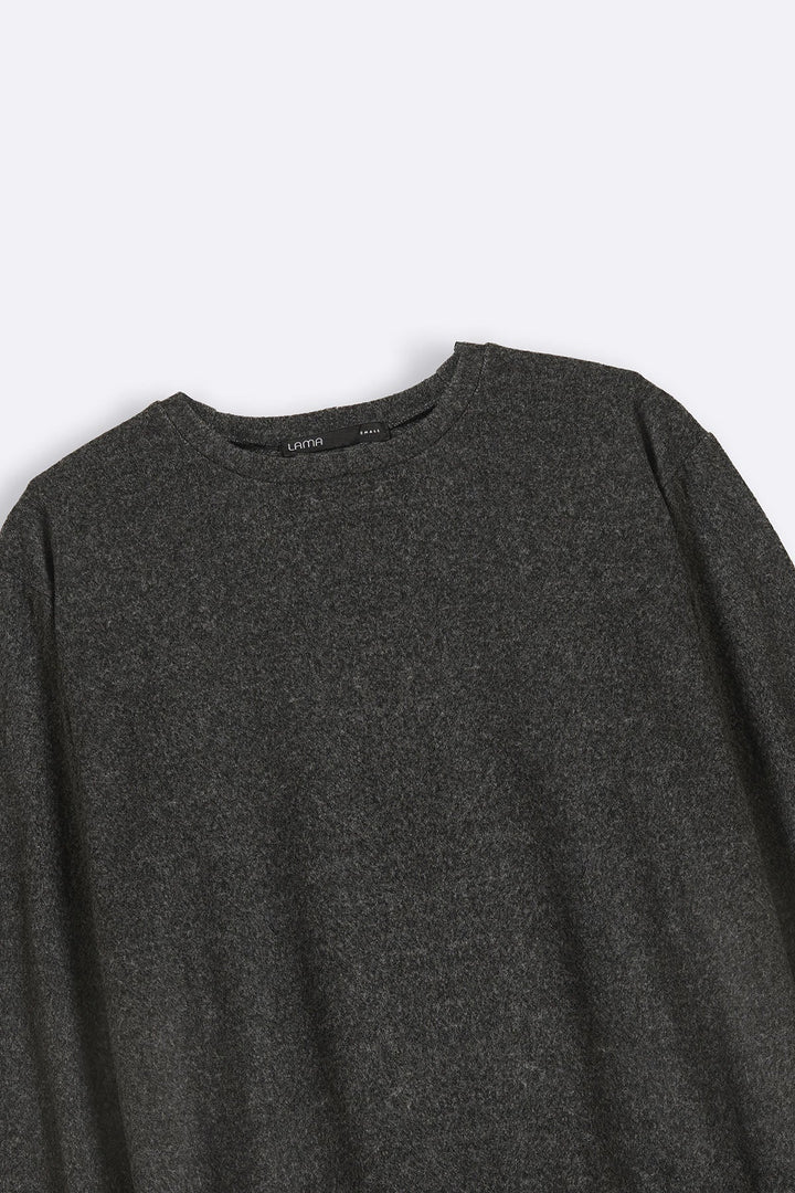 CHARCOAL BASIC SWEATSHIRTS