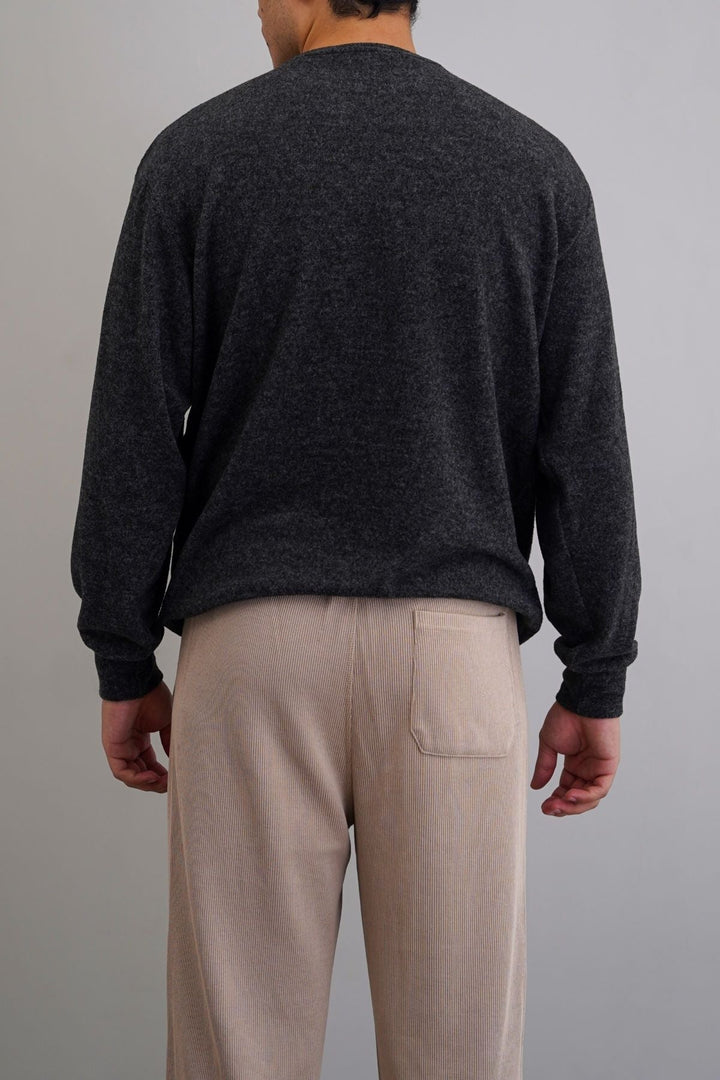 CHARCOAL BASIC SWEATSHIRTS