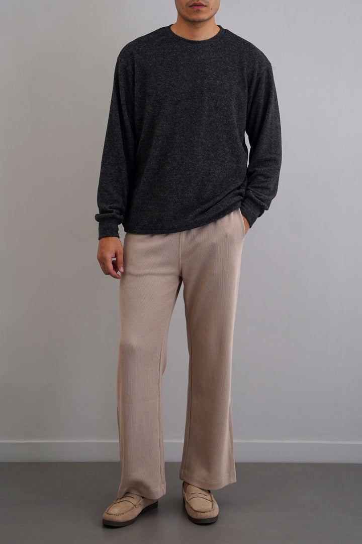 CHARCOAL BASIC SWEATSHIRTS