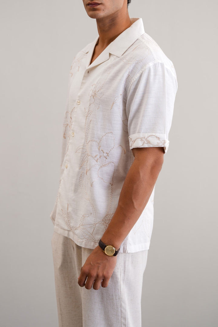 OFF WHITE LINEN VINES SAFARI