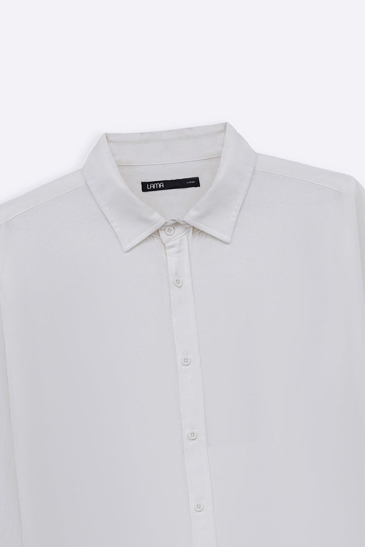 WHITE OVERSIZED LINEN SHIRT