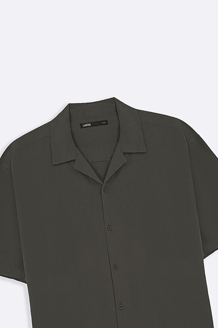 OLIVE RELAXED SAFARI SHIRT