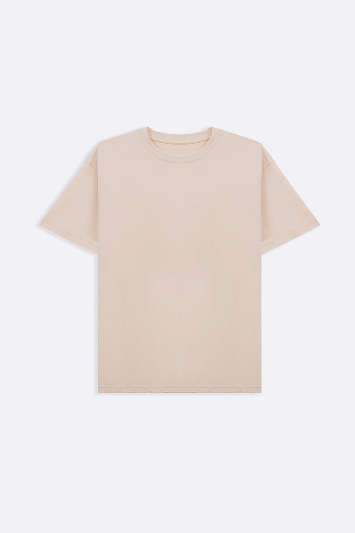 BEIGE CLASSIC COTTON TEE