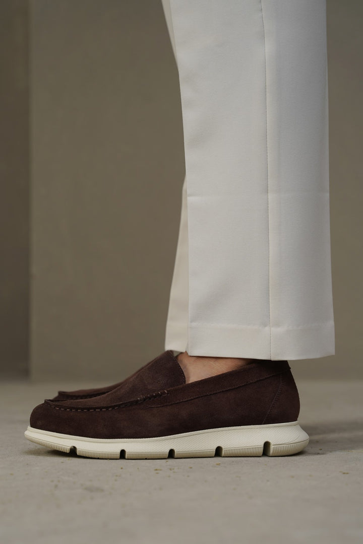 AIR-SOLE SUEDE LOAFERS