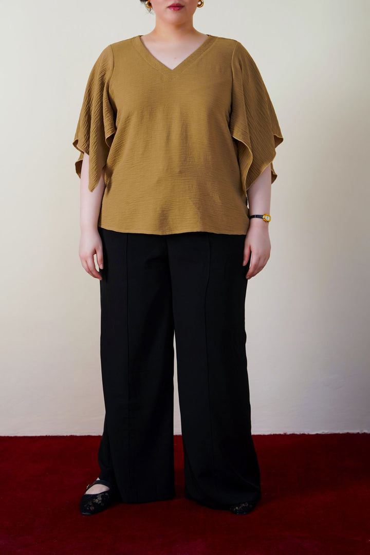 BLACK CURVE DRAWSTRING PANTS