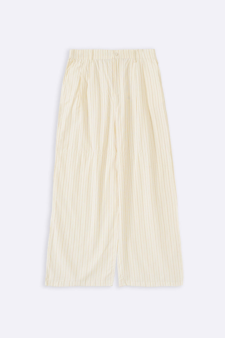 CREAM CURVE STRIPED PANTS