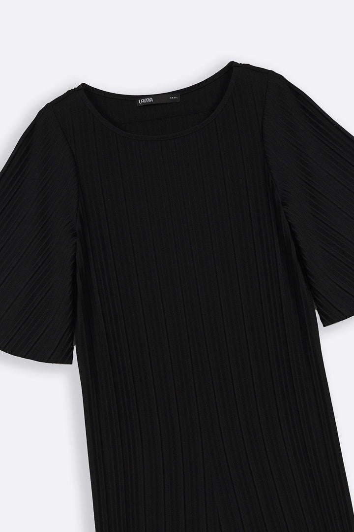 BLACK CONTOUR MAXI DRESS