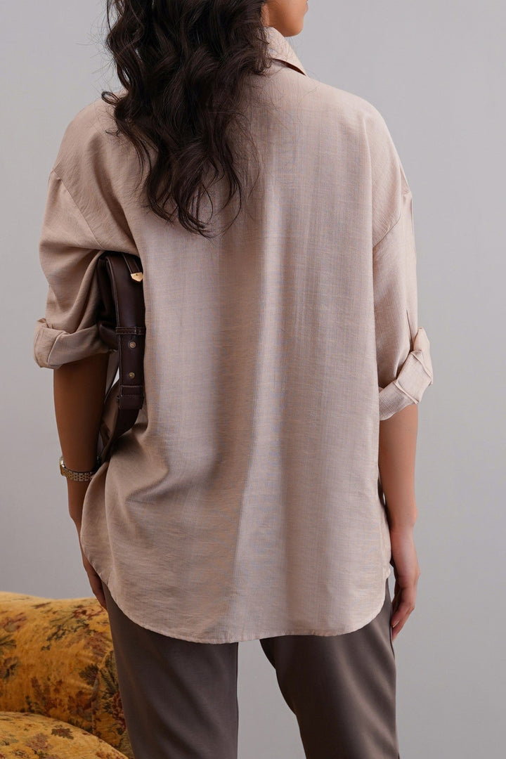 BEIGE EASY BREEZE BLOUSE