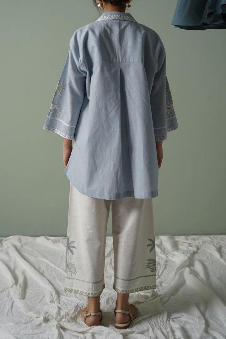 BLUE MORNING IN COLOMBO TUNIC