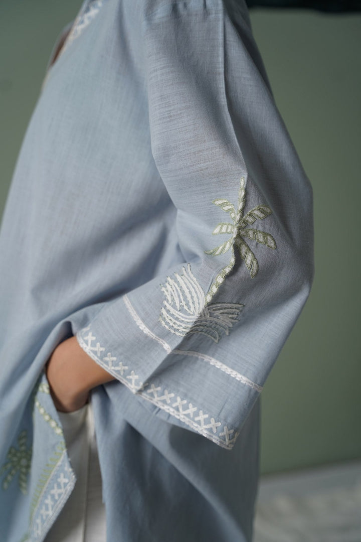 BLUE MORNING IN COLOMBO TUNIC