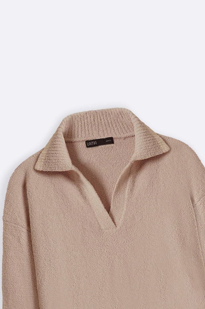 BEIGE MINKY LOUNGE JUMPER