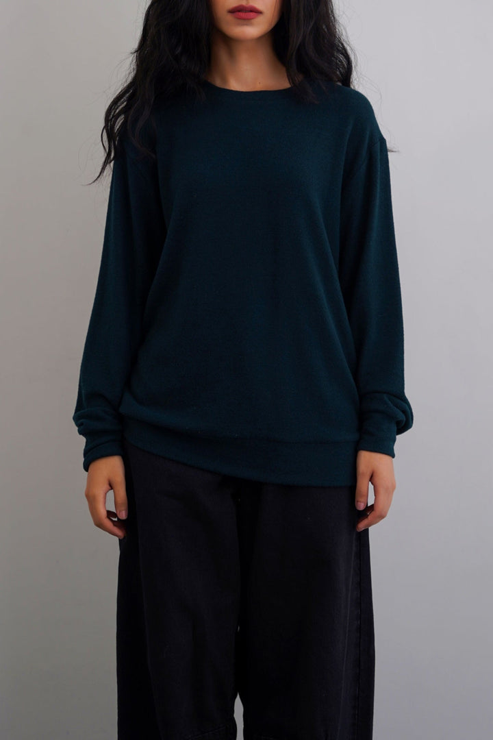 TEAL BASIC SWEATSHIRTS