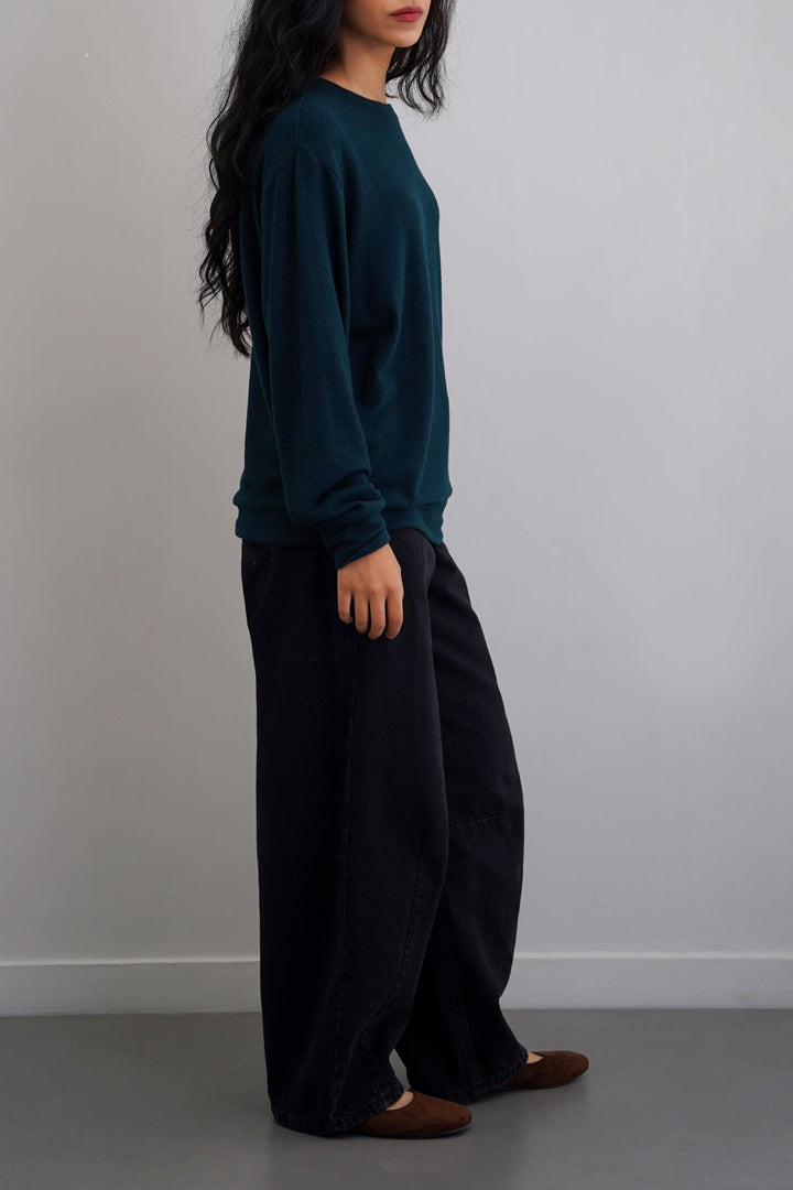 TEAL BASIC SWEATSHIRTS