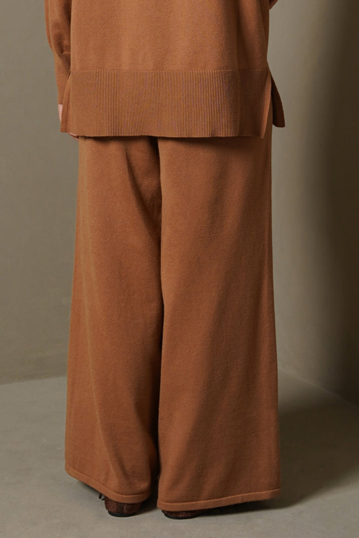 CAMEL FLOWY TROUSERS