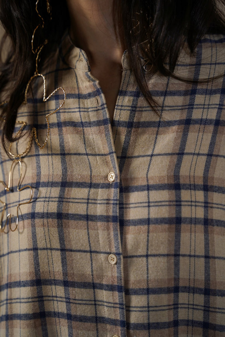 BEIGE ALBA SHIRT DRESS