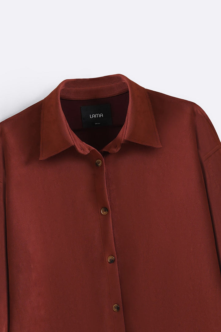 RUST MARA SUEDE SHIRT