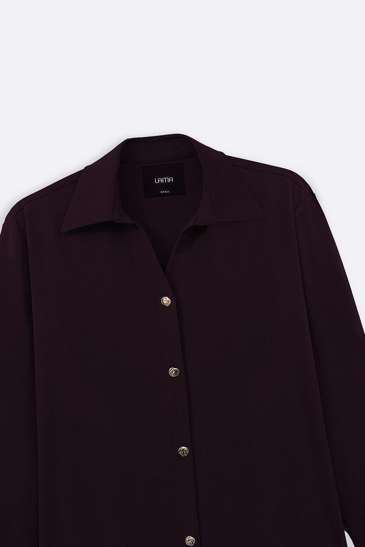 WINE MOCCA BUTTON DOWN