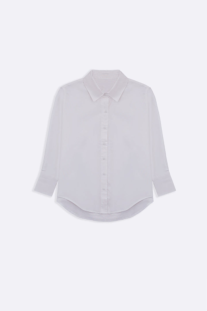 WHITE THE MEANS-BUSINESS SHIRT