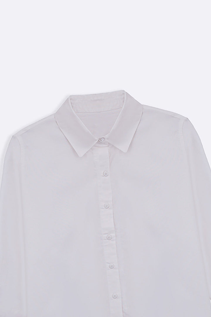 WHITE THE MEANS-BUSINESS SHIRT