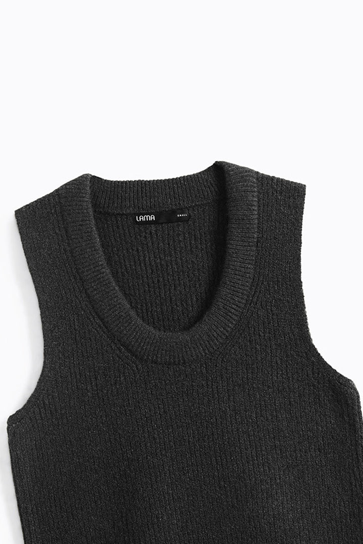 GREY COSY SWEATER VEST