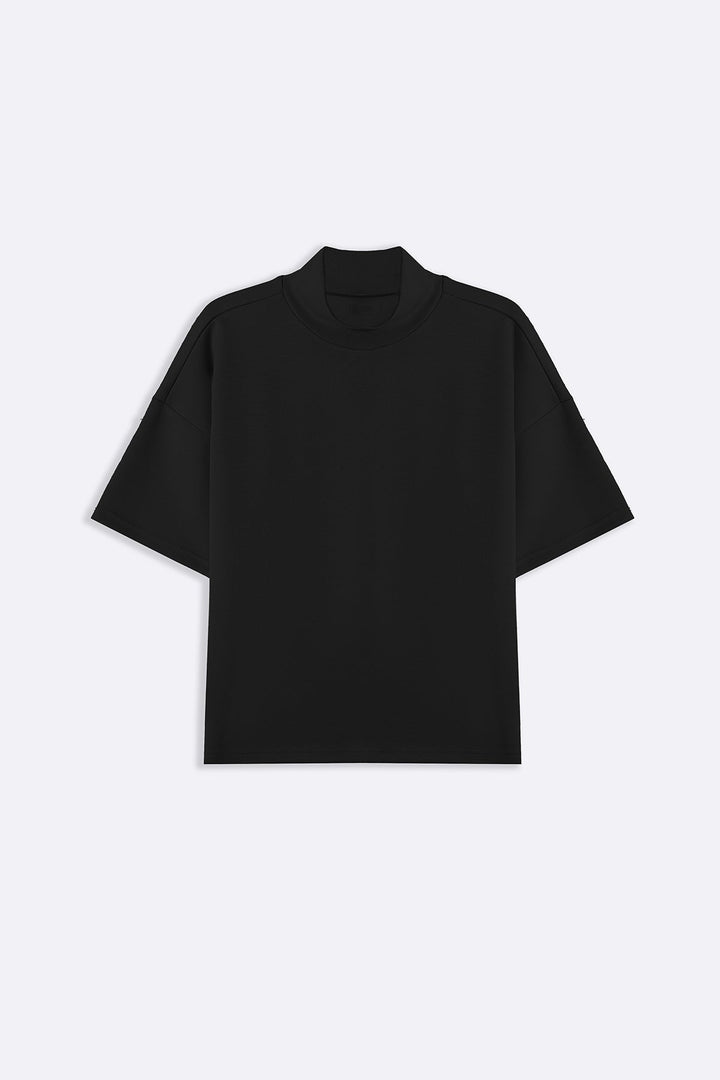 BLACK NEOPRENE HIGH NECK
