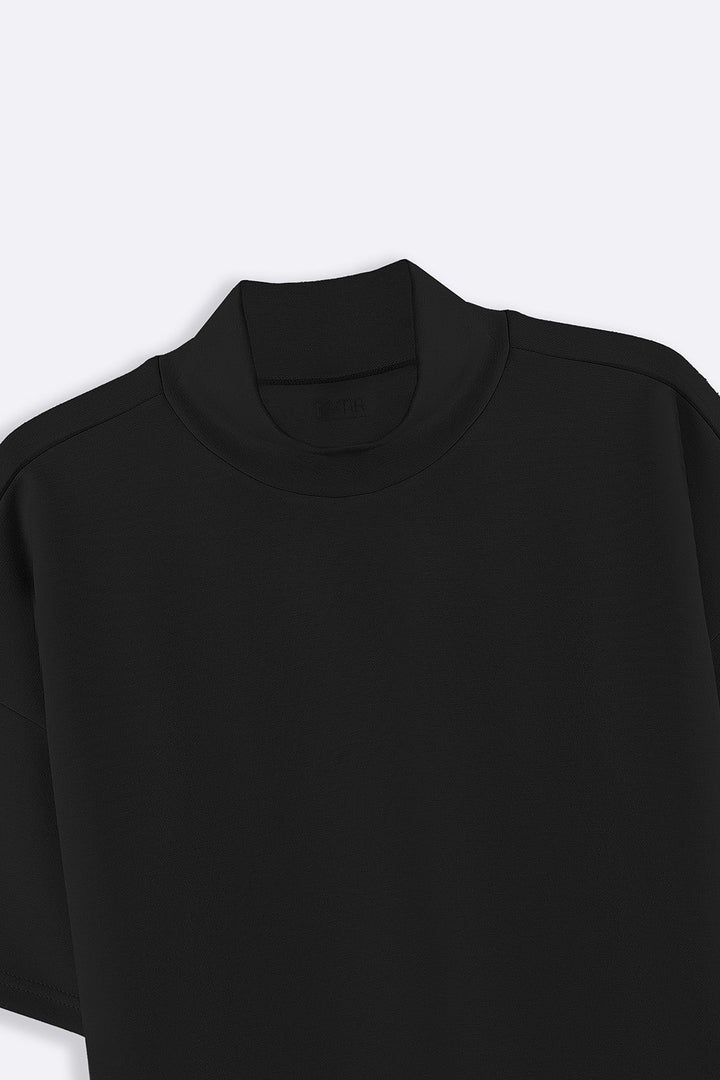BLACK NEOPRENE HIGH NECK