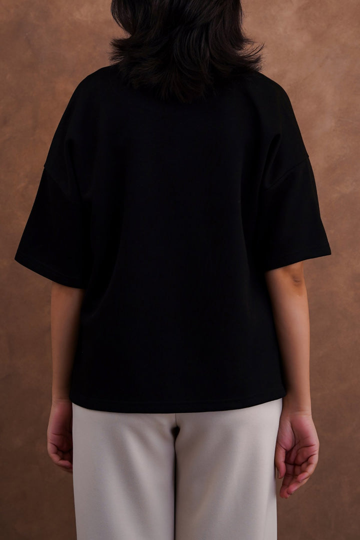 BLACK NEOPRENE HIGH NECK