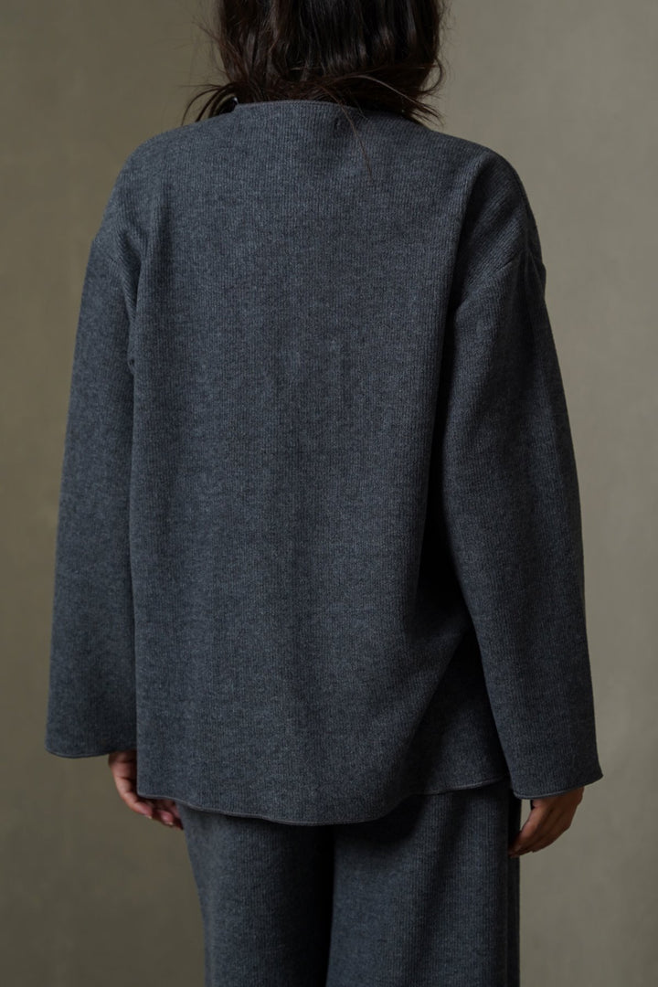 CHARCOAL CLOUD LOUNGE CARDIGAN