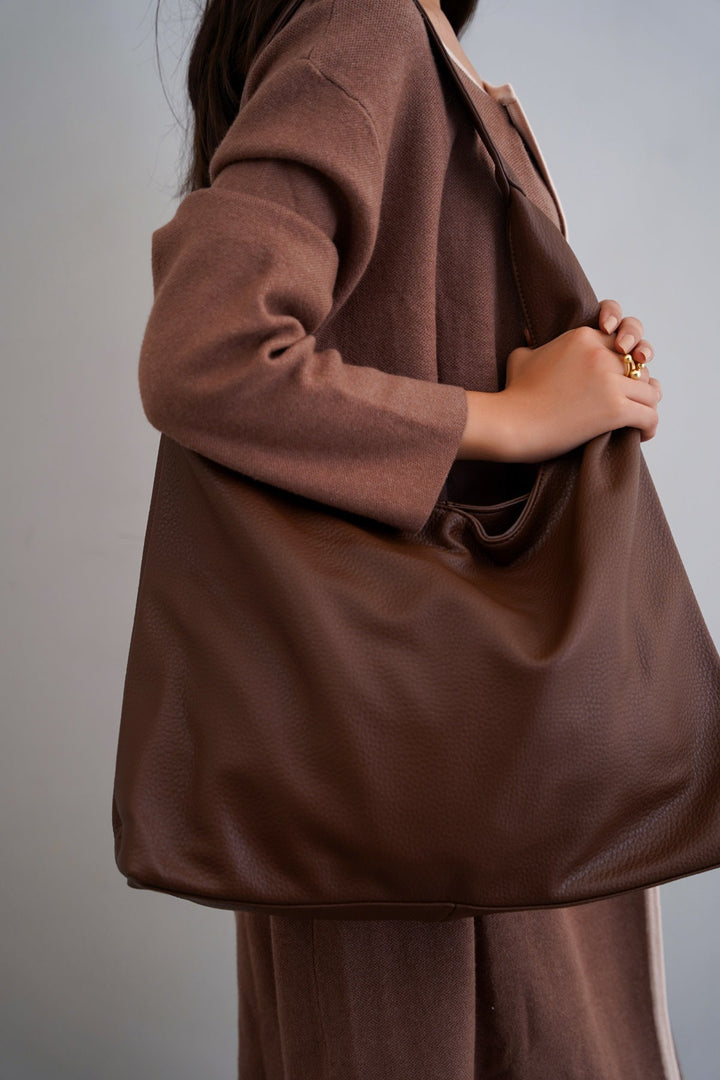 CHOCOLATE SLOUCHY SOFT TOTE