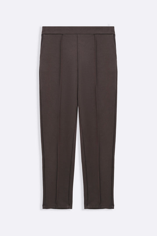 TAUPE STRAIGHT EASY SLACKS