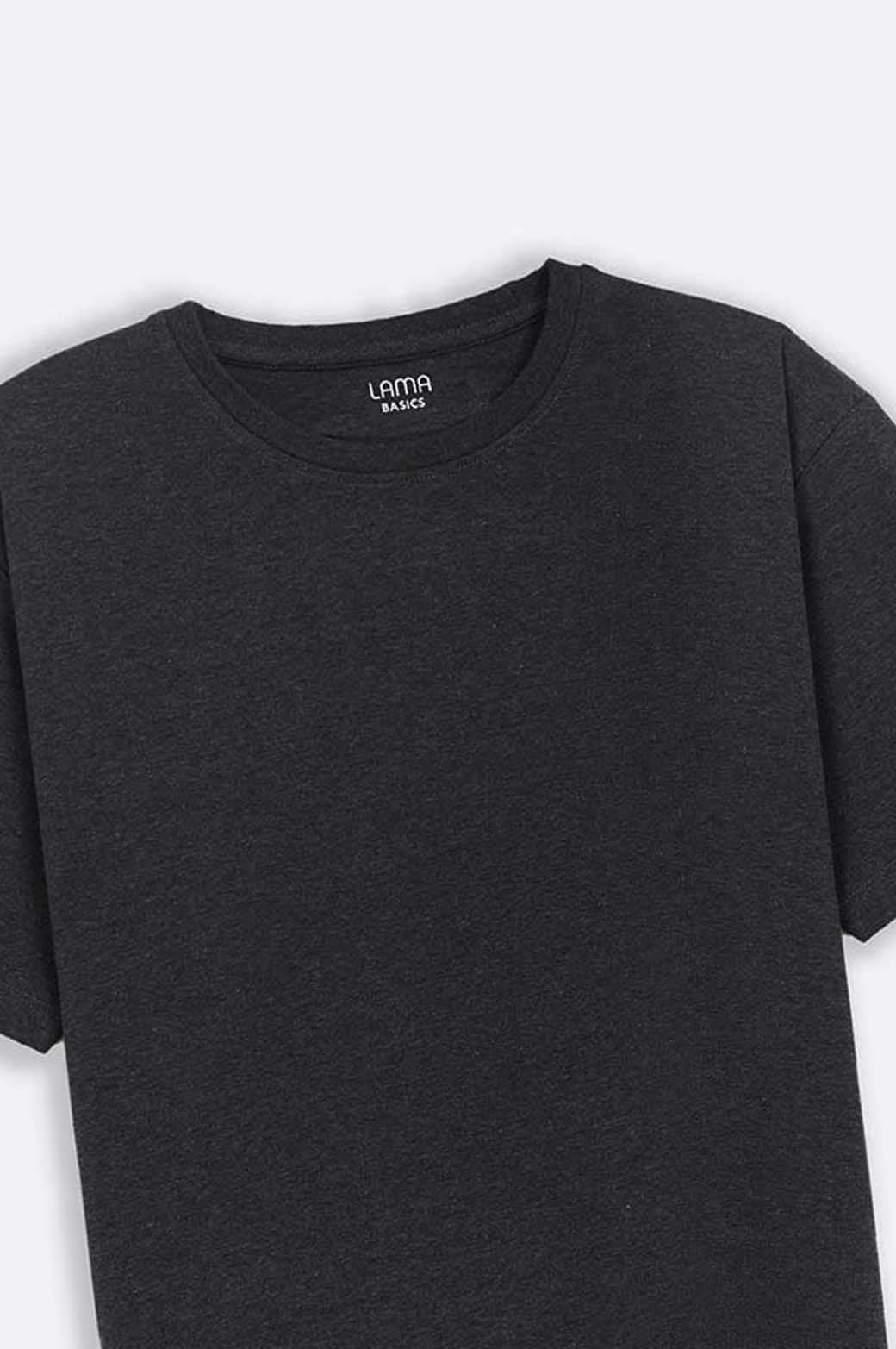 BLACK ROUND NECK T-SHIRT