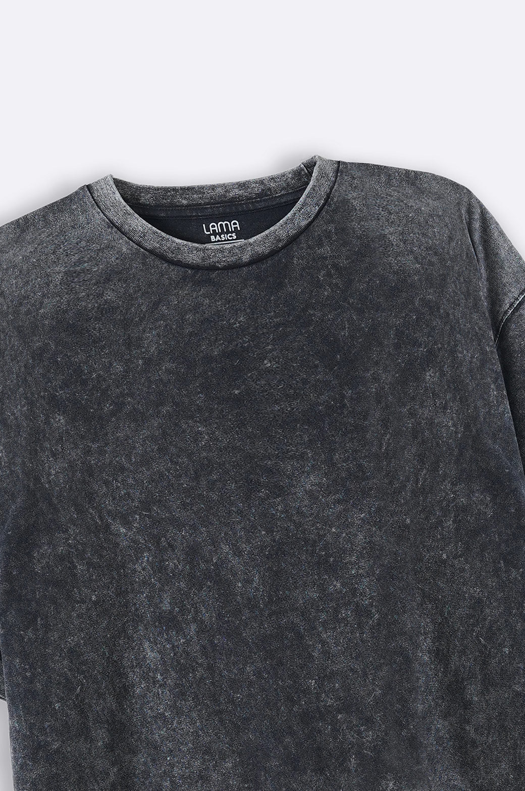 CHARCOAL WASHED LOOSE FIT T SHIRT