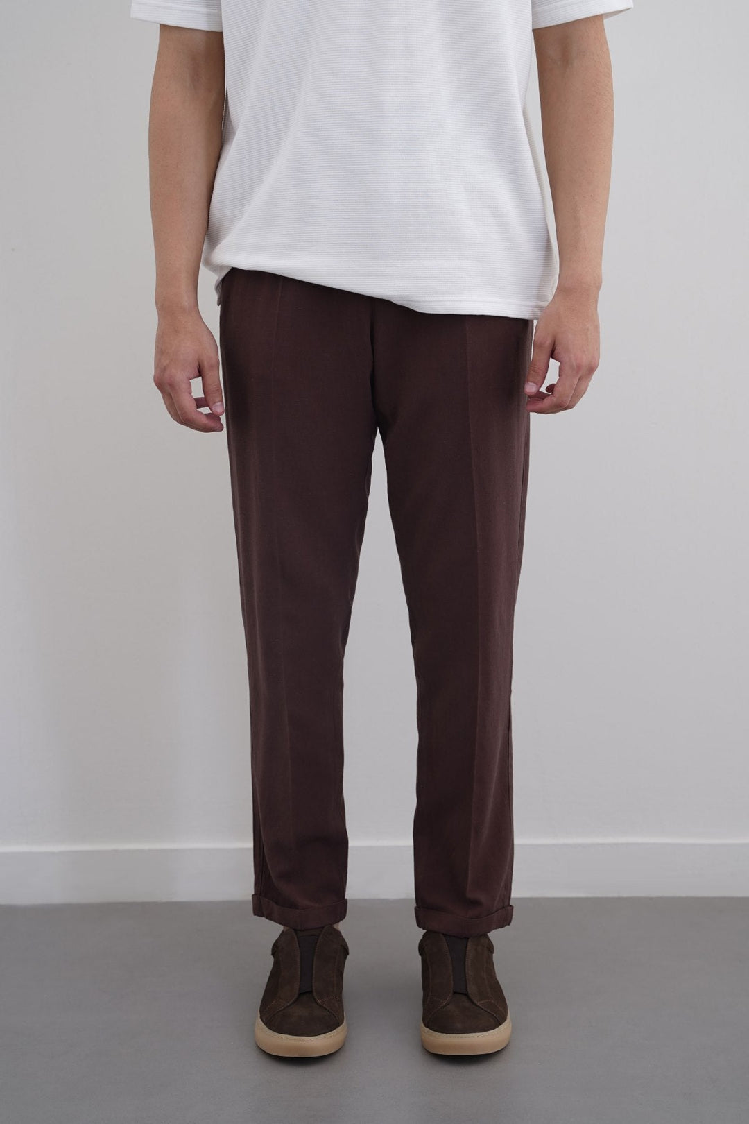 COFFEE TURN-UP PANTS