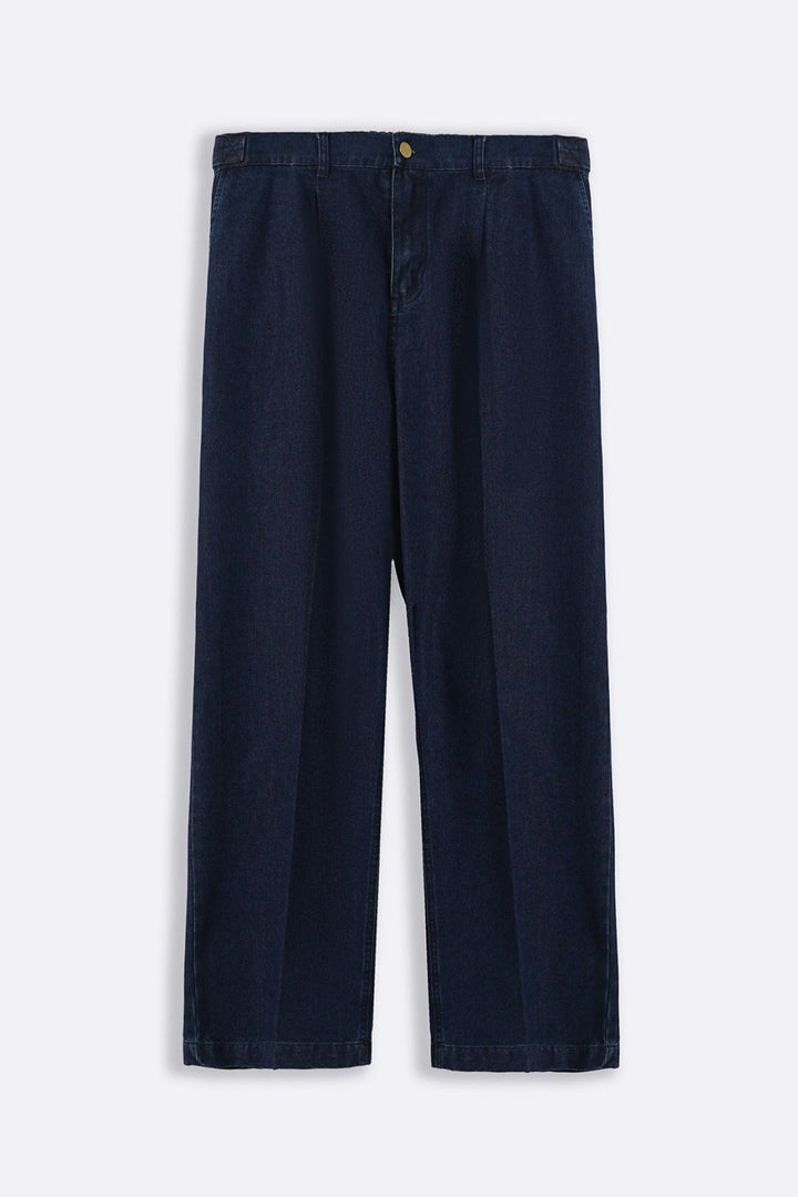 INDIGO ADJUSTABLE DENIM TROUSERS