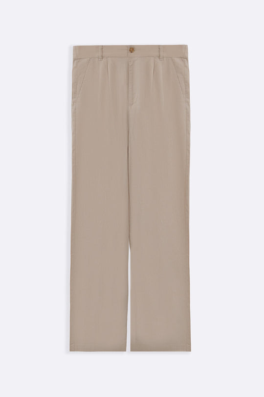 KHAKI RESORT LINEN PANTS