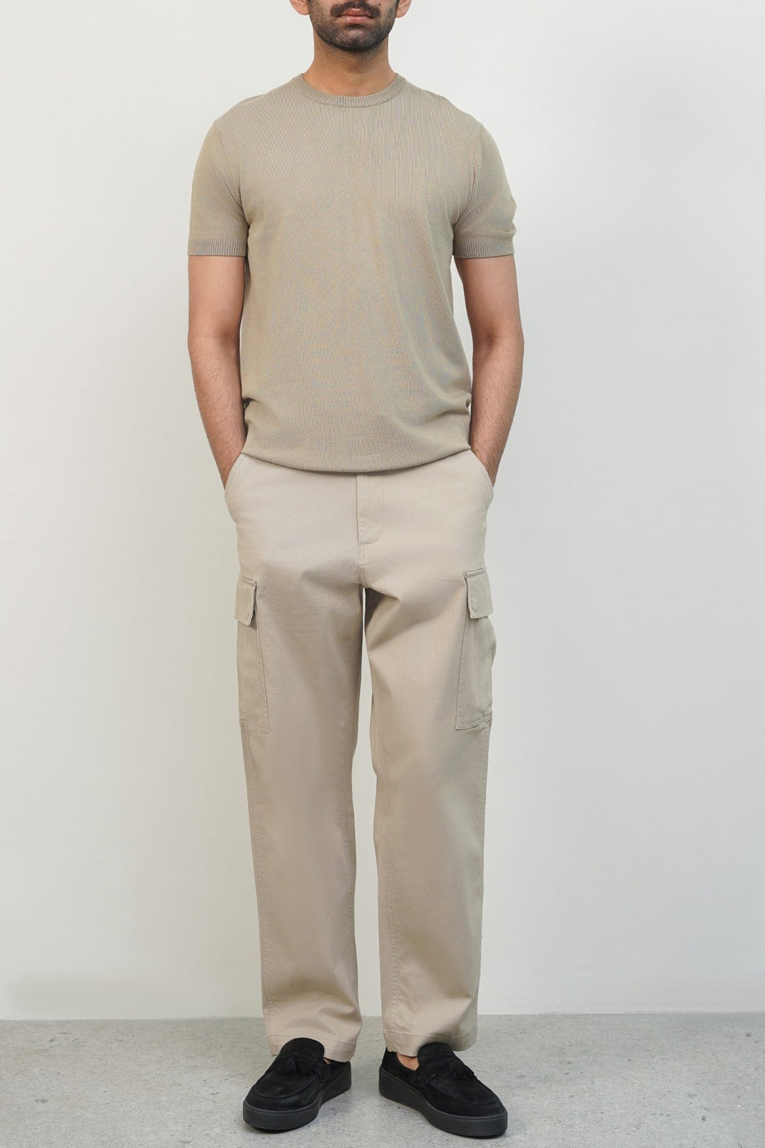 BEIGE TWILL CARGOS