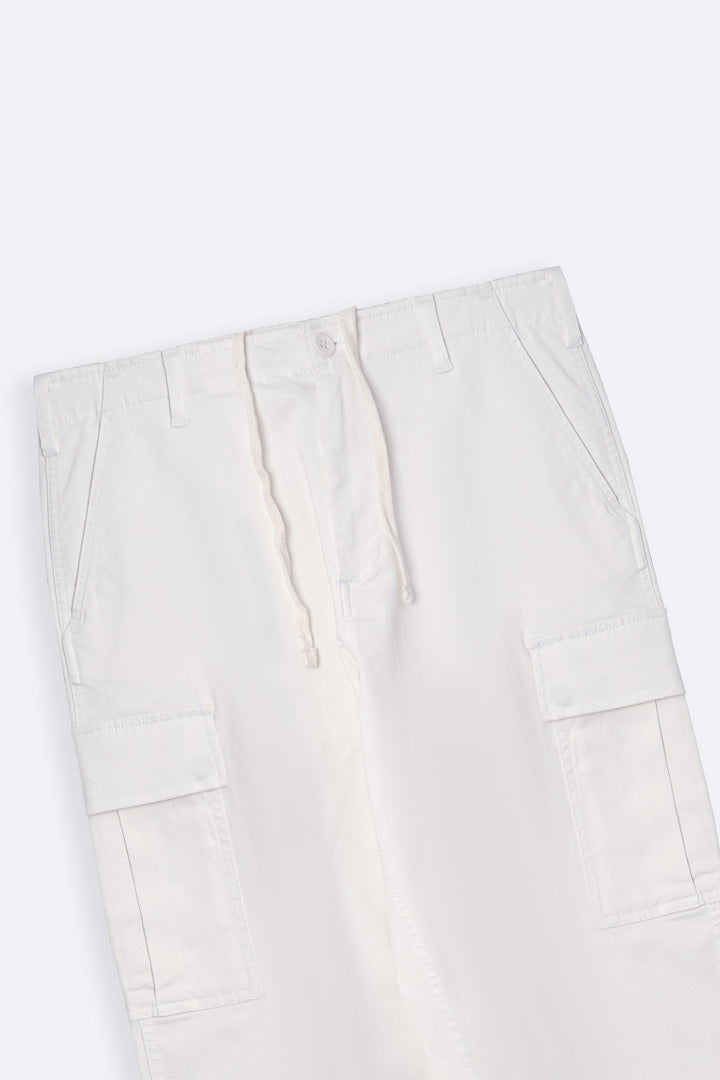 WHITE TWILL CARGOS
