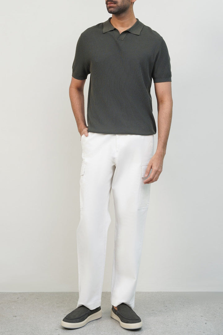 WHITE TWILL CARGOS