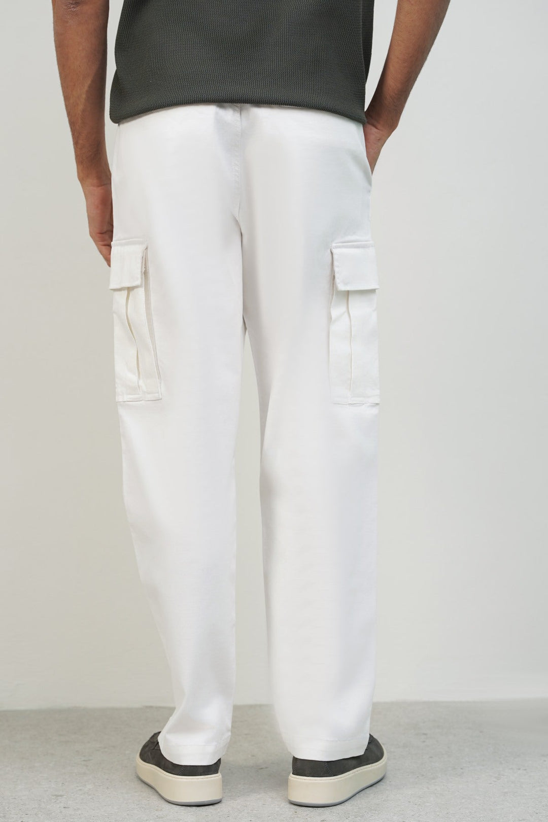 WHITE TWILL CARGOS