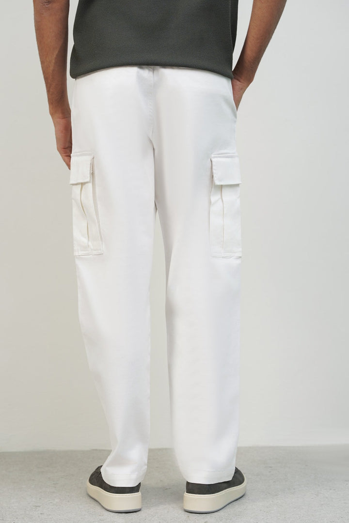 WHITE TWILL CARGOS