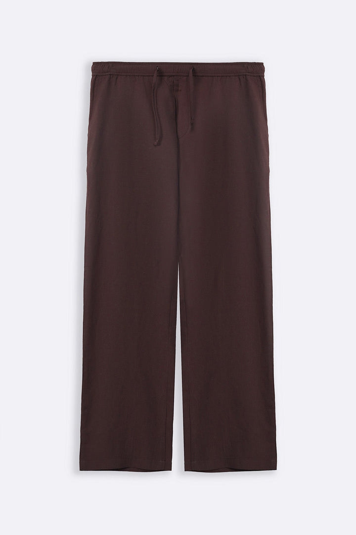LINEN BLEND RELAXED TROUSERS