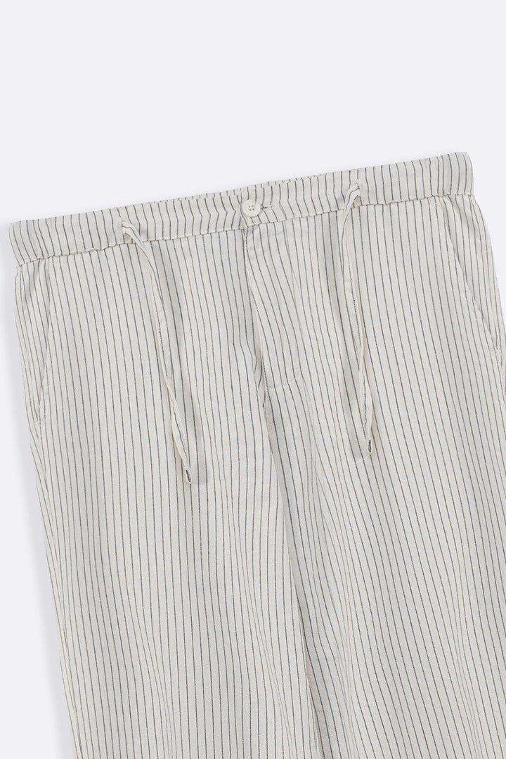 ECRU EASY PINSTRIPE TROUSERS