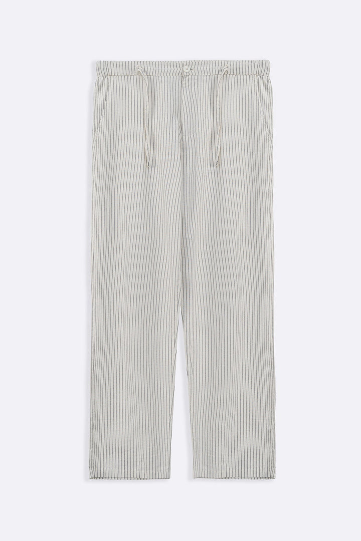 ECRU EASY PINSTRIPE TROUSERS