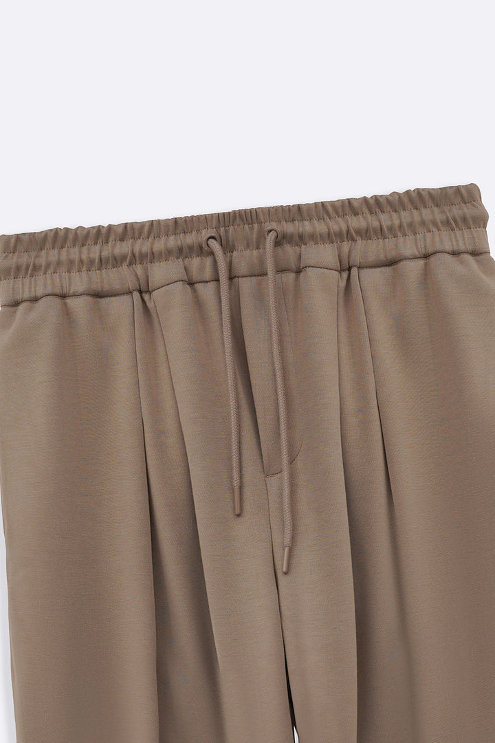 KHAKI KNITTED EASY SHORTS