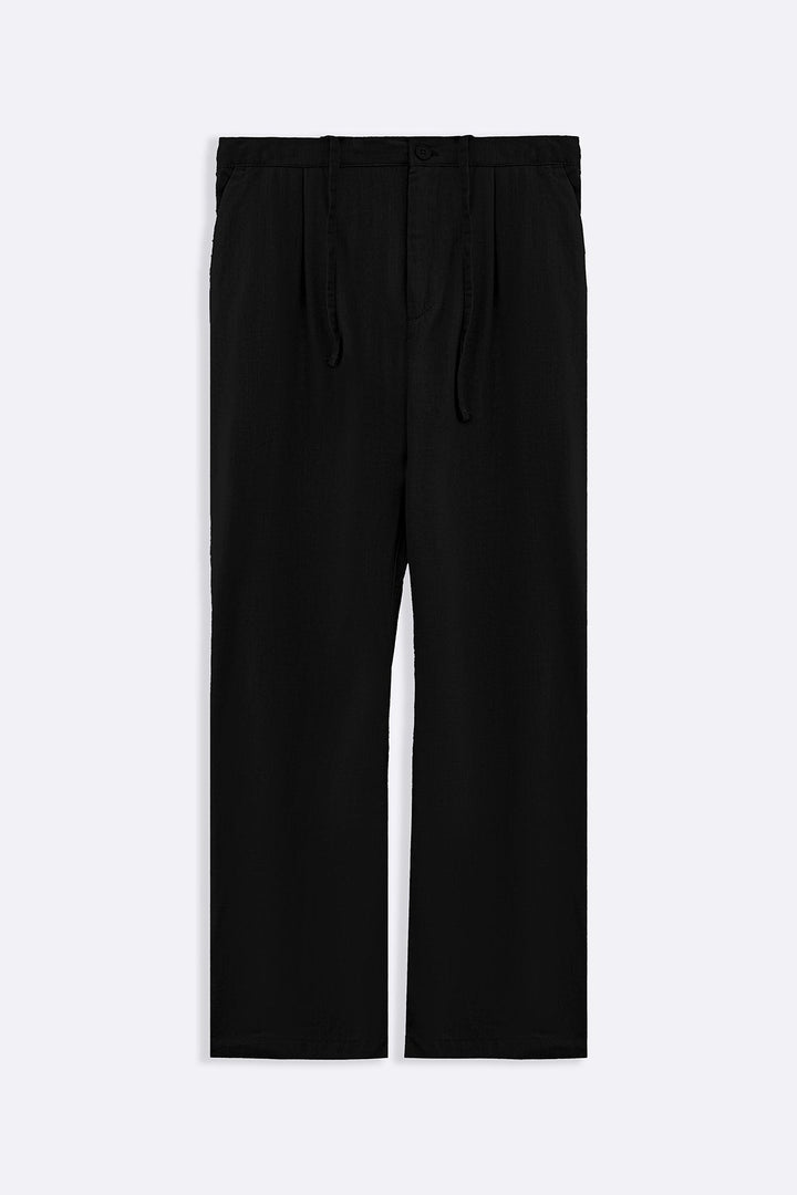 BLACK RELAXED TROUSERS